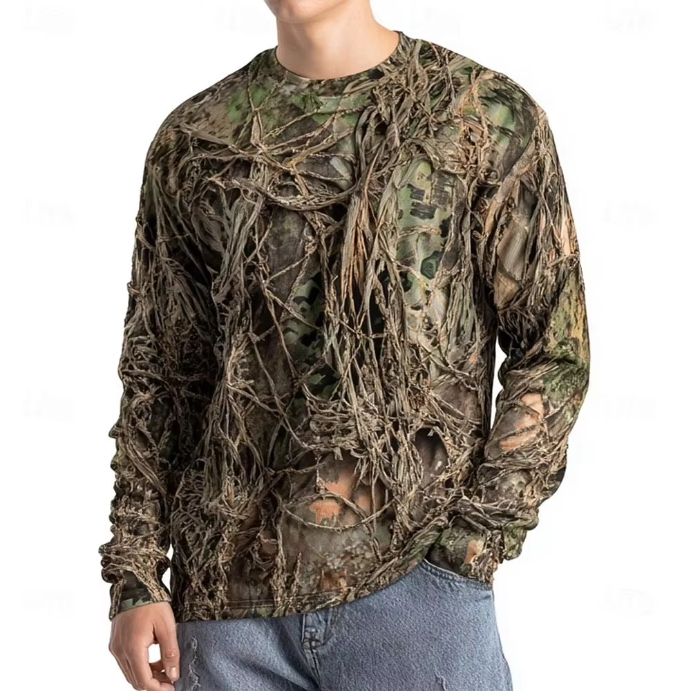 Hunting Outdoor Clothing - Men's Camo Animal Print Long Sleeve,3D
