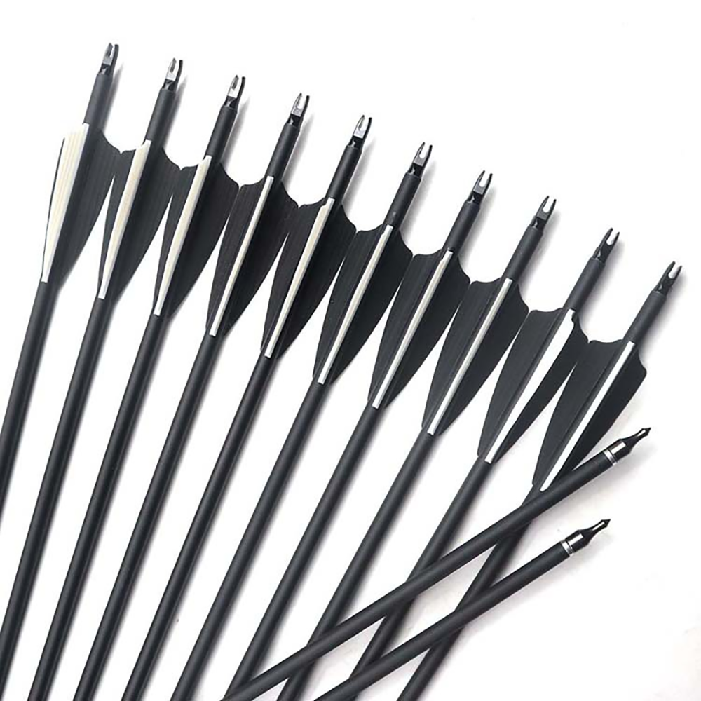 Hunting Bow Compound - 6/36pc Mixed Carbon Arrows 26—32inch Spine