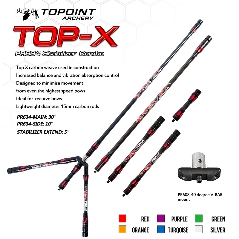 Hunting Bow Compound - TOPOINT Balance Stabilizer Combo Main-Bar 18/24/27/30/34inch