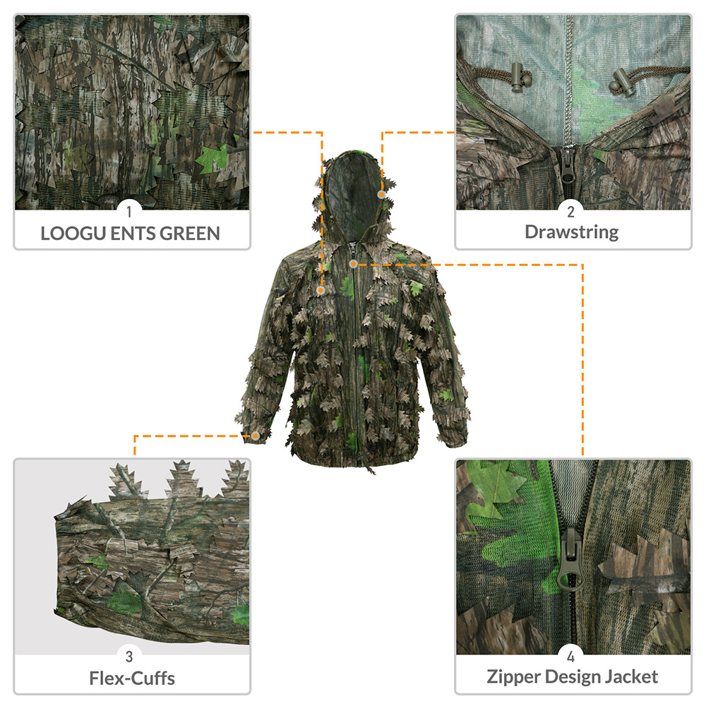 Outdoor Hunting Adult Green Le - Ghillie Suit Woodland recensie en prijs