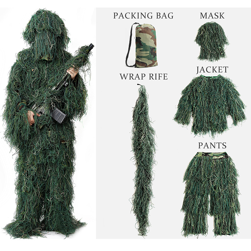 5Pcs Adult Ghillie Suit Kids H - Ghillie Suit Woodland recensie en prijs