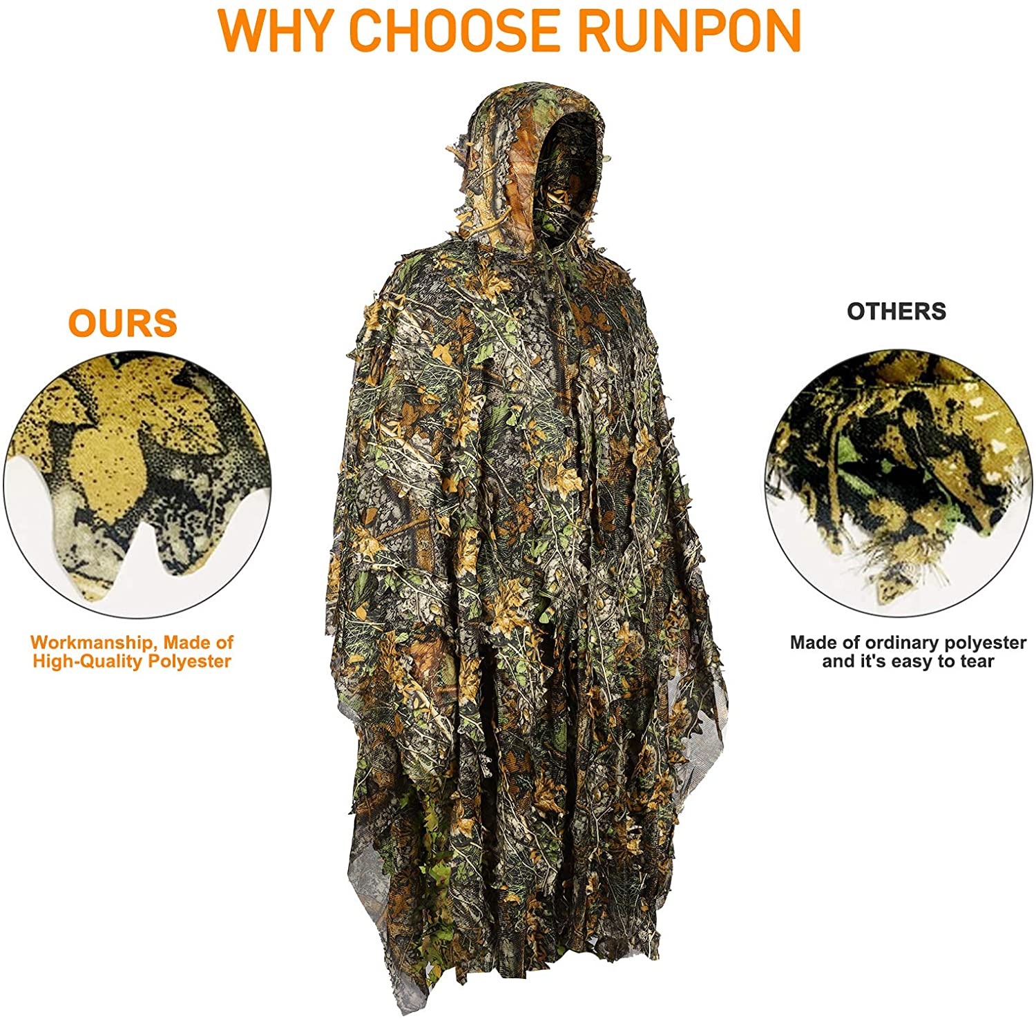 Camouflage Ghillie Poncho 3D L - Ghillie Suit Woodland recensie en prijs